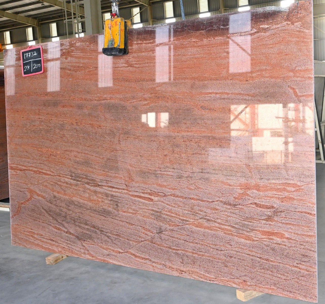 Strawberry Pink Granite slab